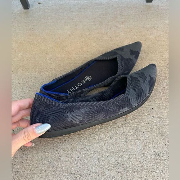 Rothy's The Point Dark Camo Grey Size 9 Wide - Picture 7 of 7